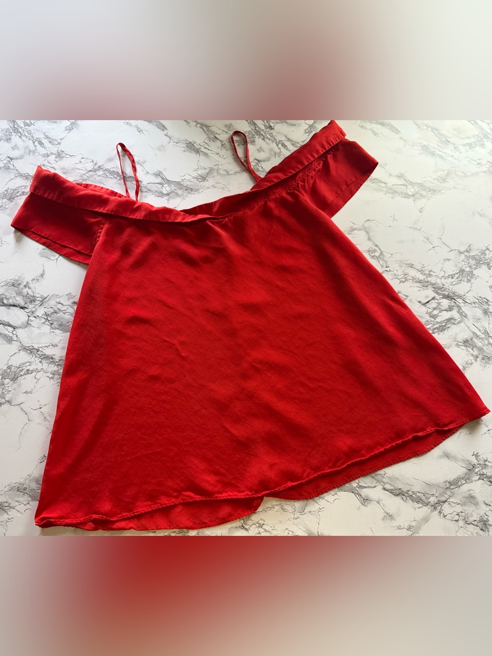 Paper Crown Red Off Shoulder Top